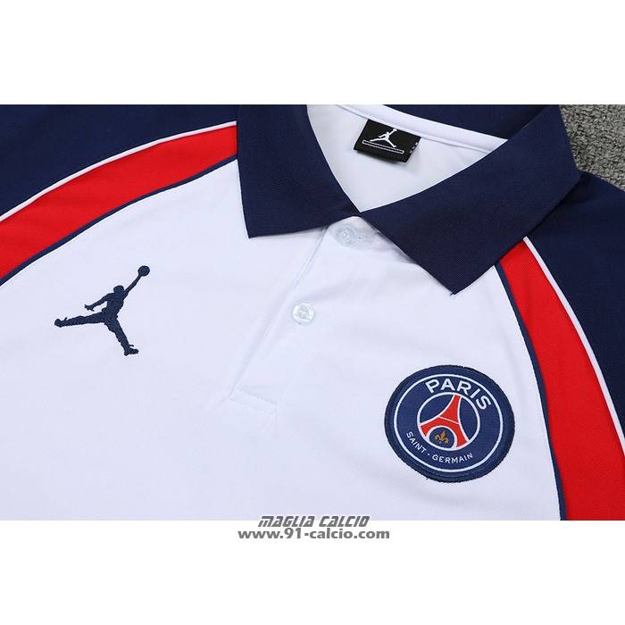 Maglia Polo Paris Saint-Germain Jordan 2022-2023 Bianco